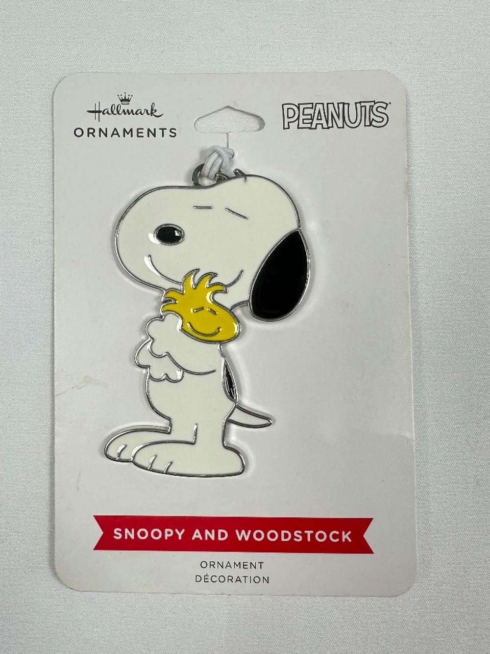Hallmark Snoopy Hugging Woodstock Flat Metal Christmas Ornament Peanuts 2021
